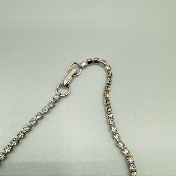 Rare 1940s Old Hollywood Vintage Rhinestone Necklace Signed Jayflex Sterling - Picture 5 of 11